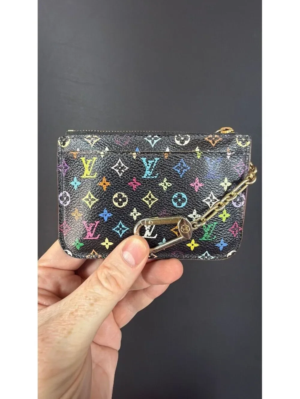 Louis Vuitton Black Murakami Large Key Cles